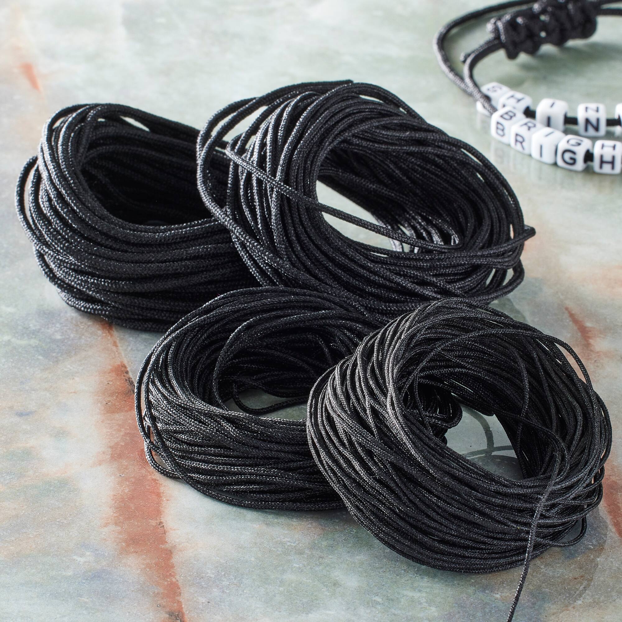 Black Mix Nylon Cord by Bead Landing™